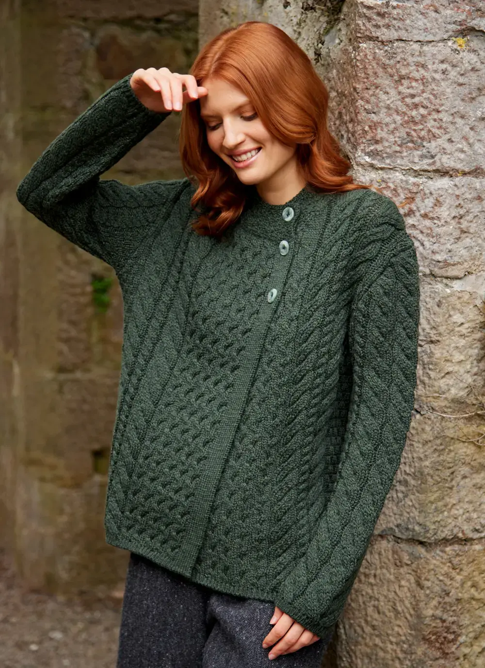 Personalized Erin Button Neck Cardigan 